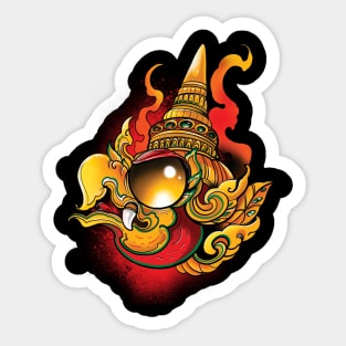 thai garuda black Sticker